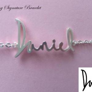 Handwriting Jewelry, Name Bracelet, Signature..